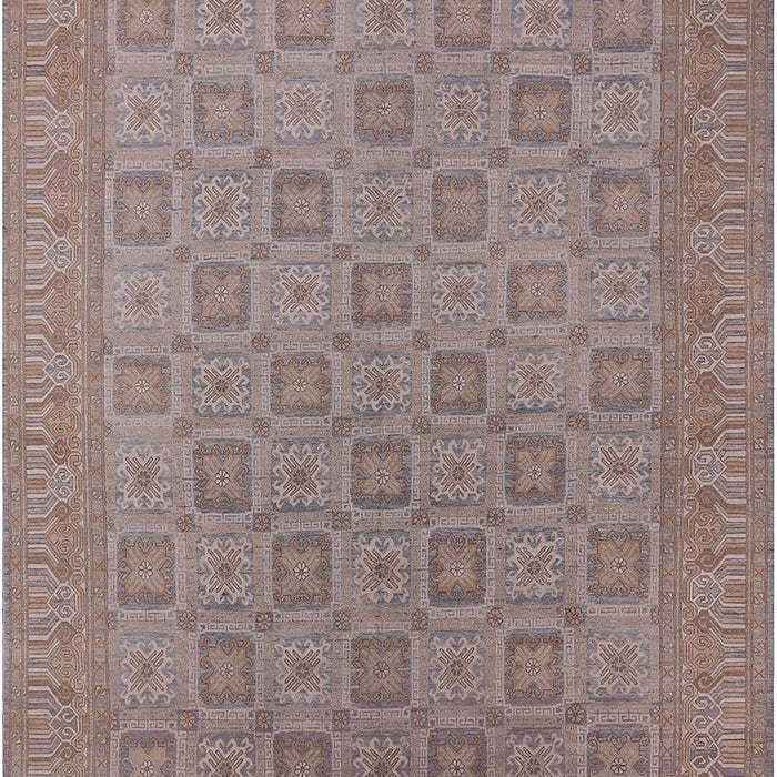 Mid-Century Modern Mauve Taupe Purple Oriental Rug, urb2121