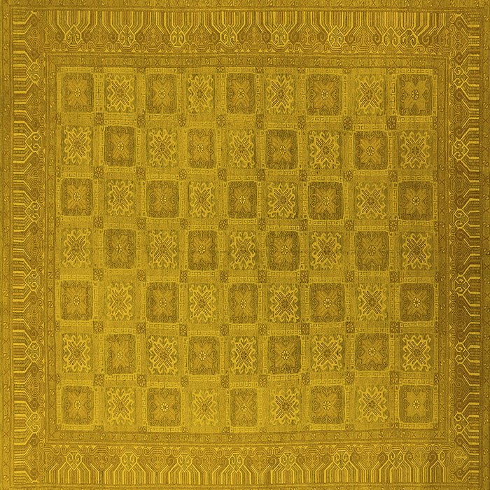 Square Oriental Yellow Industrial Rug, urb2121yw