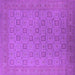 Square Machine Washable Oriental Purple Industrial Area Rugs, wshurb2121pur