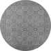 Round Oriental Gray Industrial Rug, urb2121gry