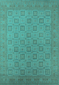 Oriental Turquoise Industrial Rug, urb2121turq