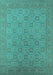 Oriental Turquoise Industrial Rug, urb2121turq