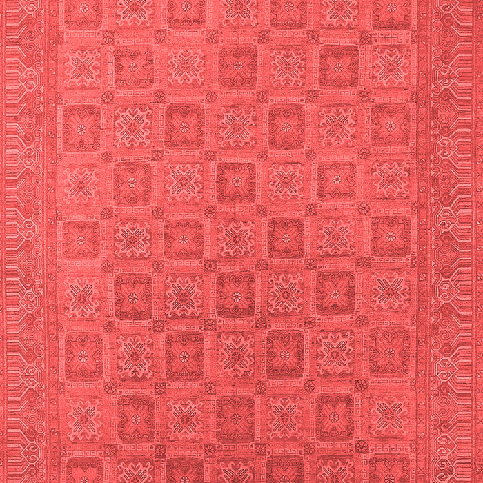 Machine Washable Oriental Red Industrial Rug, wshurb2121red