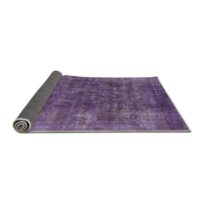Sideview of Mid-Century Modern Purple Oriental Rug, urb2122