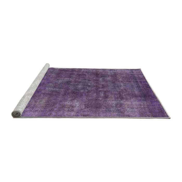 Sideview of Machine Washable Industrial Modern Purple Rug, wshurb2122