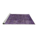 Sideview of Machine Washable Industrial Modern Purple Rug, wshurb2122