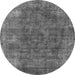 Round Oriental Gray Industrial Rug, urb2122gry