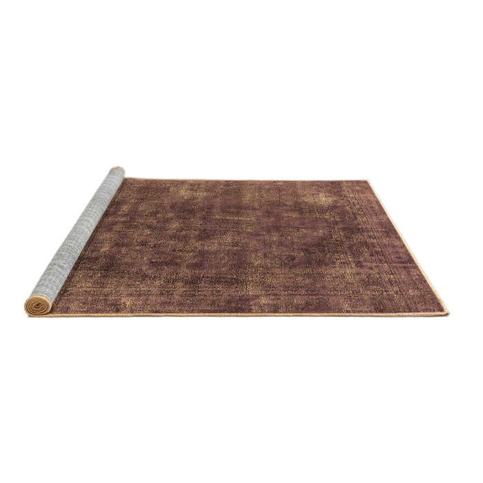 Sideview of Machine Washable Oriental Brown Industrial Rug, wshurb2122brn