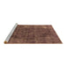 Sideview of Machine Washable Oriental Brown Industrial Rug, wshurb2122brn