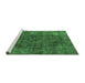 Sideview of Machine Washable Oriental Emerald Green Industrial Area Rugs, wshurb2122emgrn