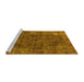 Sideview of Machine Washable Oriental Yellow Industrial Rug, wshurb2122yw