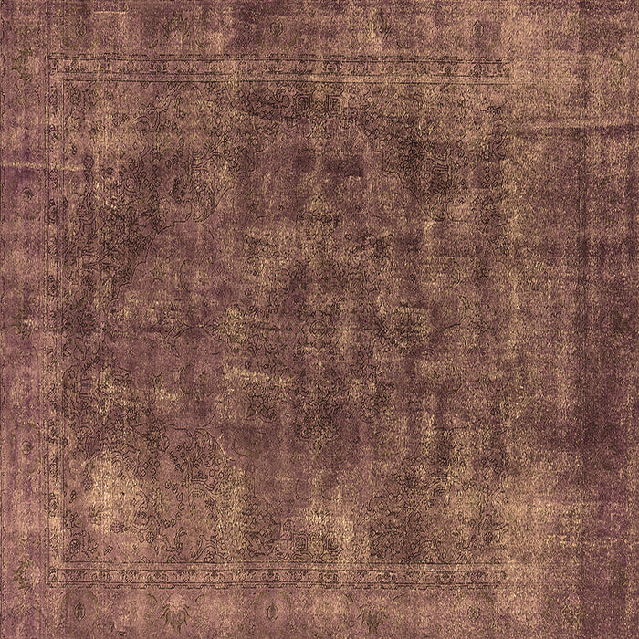 Square Oriental Brown Industrial Rug, urb2122brn