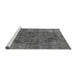 Sideview of Machine Washable Oriental Gray Industrial Rug, wshurb2122gry
