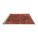 Sideview of Machine Washable Oriental Orange Industrial Area Rugs, wshurb2122org