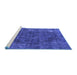 Sideview of Machine Washable Oriental Blue Industrial Rug, wshurb2122blu