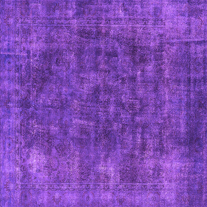 Square Machine Washable Oriental Purple Industrial Area Rugs, wshurb2122pur