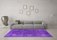 Machine Washable Oriental Purple Industrial Rug, wshurb2122pur