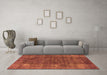 Machine Washable Oriental Orange Industrial Area Rugs in a Living Room, wshurb2122org