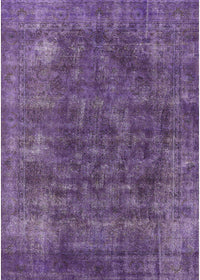 Machine Washable Industrial Modern Purple Rug, wshurb2122