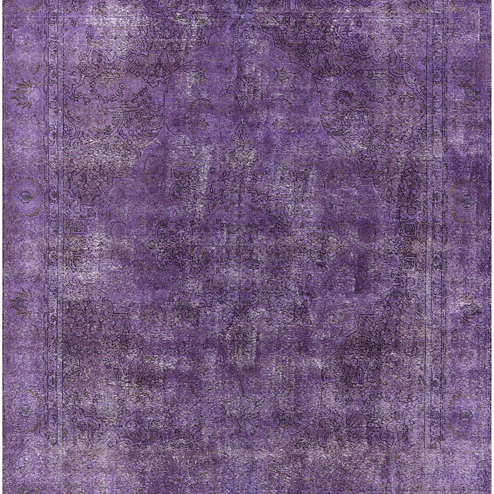 Machine Washable Industrial Modern Purple Rug, wshurb2122