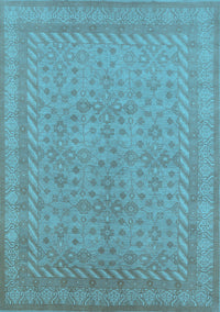 Oriental Light Blue Industrial Rug, urb2123lblu