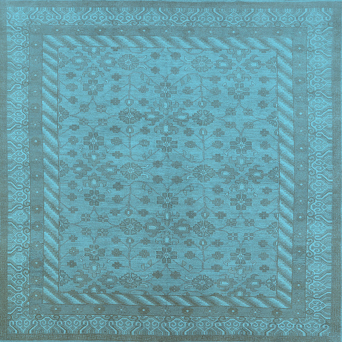 Square Oriental Light Blue Industrial Rug, urb2123lblu
