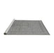 Sideview of Machine Washable Oriental Gray Industrial Rug, wshurb2123gry