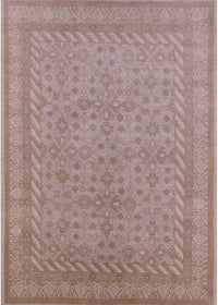 Machine Washable Industrial Modern Khaki Rose Pink Rug, wshurb2123