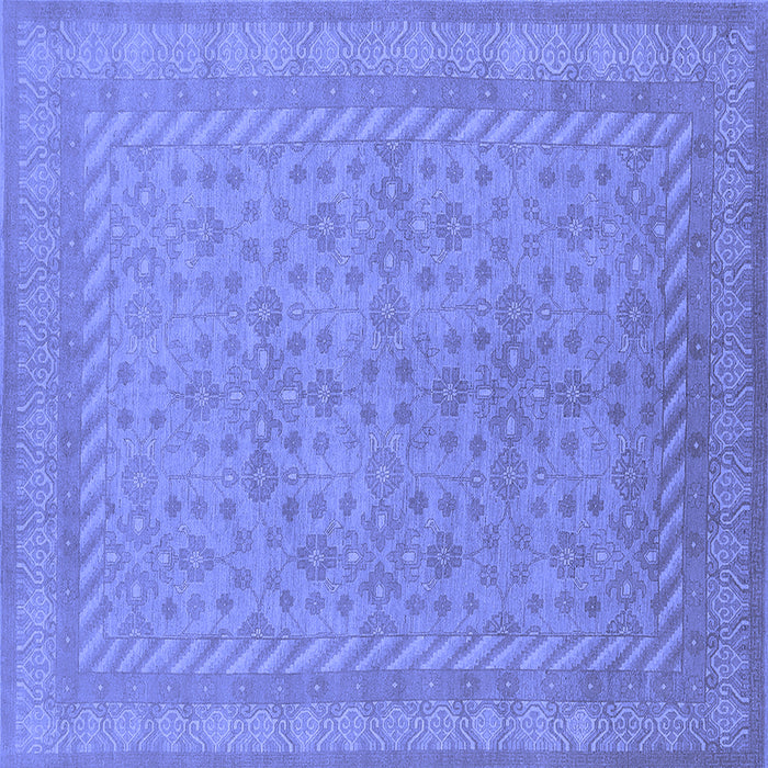 Square Oriental Blue Industrial Rug, urb2123blu