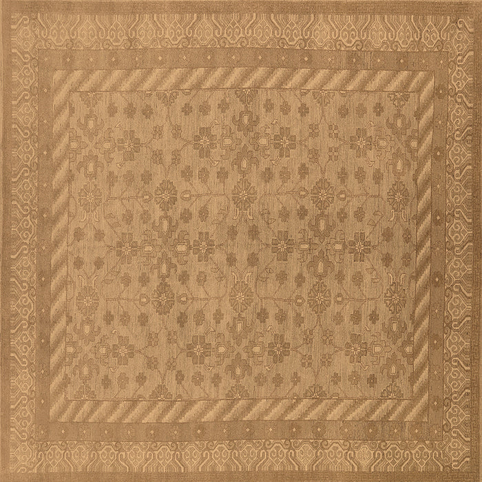 Square Oriental Brown Industrial Rug, urb2123brn