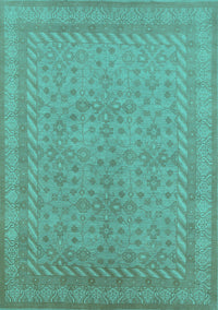 Oriental Turquoise Industrial Rug, urb2123turq