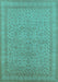 Oriental Turquoise Industrial Rug, urb2123turq