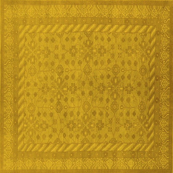 Square Oriental Yellow Industrial Rug, urb2123yw