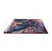 Sideview of Machine Washable Industrial Modern Purple Lily Purple Rug, wshurb2124