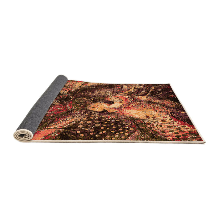 Sideview of Oriental Orange Industrial Rug, urb2124org