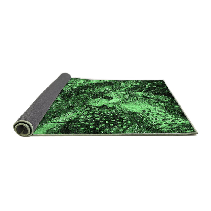 Sideview of Oriental Emerald Green Industrial Rug, urb2124emgrn