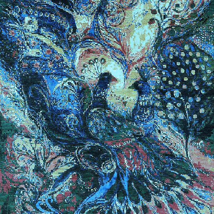 Oriental Light Blue Industrial Rug, urb2124lblu