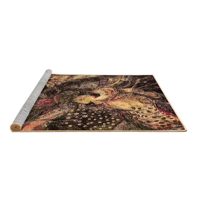 Sideview of Machine Washable Oriental Brown Industrial Rug, wshurb2124brn