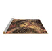 Sideview of Machine Washable Oriental Brown Industrial Rug, wshurb2124brn