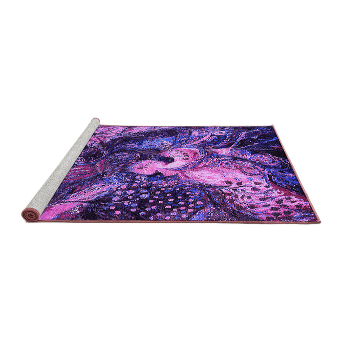 Sideview of Machine Washable Oriental Purple Industrial Area Rugs, wshurb2124pur