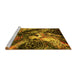 Sideview of Machine Washable Oriental Yellow Industrial Rug, wshurb2124yw