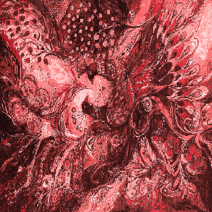 Machine Washable Oriental Red Industrial Rug, wshurb2124red