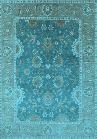 Oriental Light Blue Industrial Rug, urb2125lblu