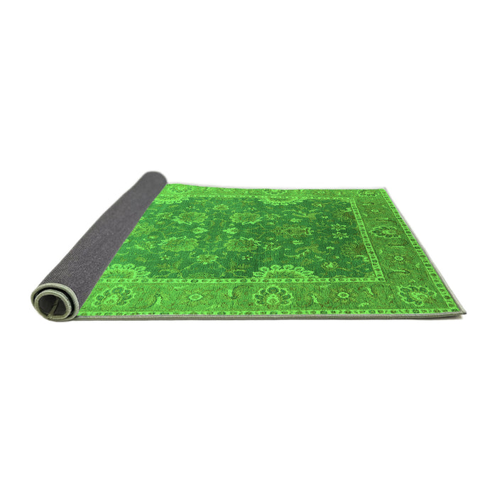 Sideview of Oriental Green Industrial Rug, urb2125grn