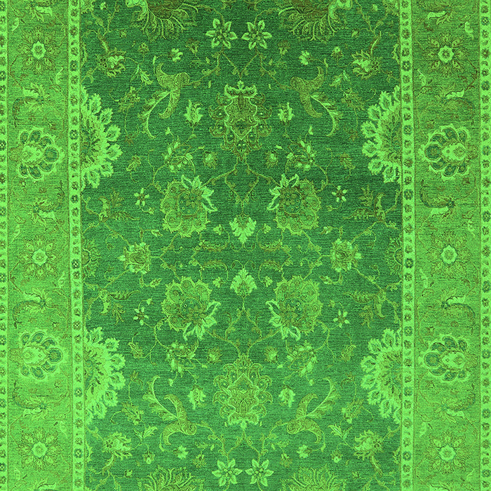 Machine Washable Oriental Green Industrial Area Rugs, wshurb2125grn