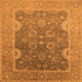 Square Oriental Orange Industrial Rug, urb2125org