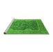 Sideview of Machine Washable Oriental Green Industrial Area Rugs, wshurb2125grn