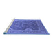 Sideview of Machine Washable Oriental Blue Industrial Rug, wshurb2125blu