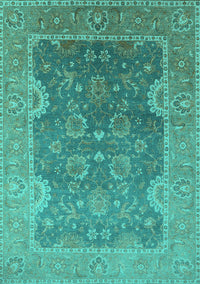 Oriental Turquoise Industrial Rug, urb2125turq