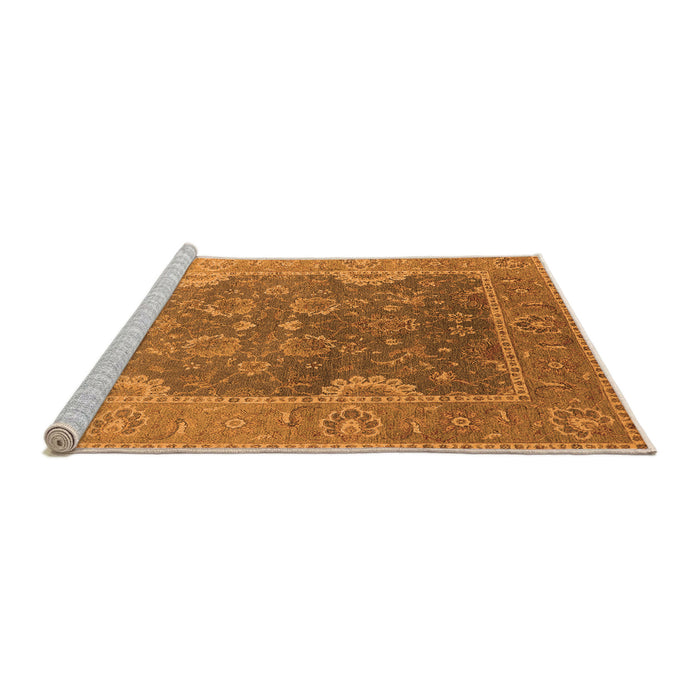 Sideview of Machine Washable Oriental Orange Industrial Area Rugs, wshurb2125org